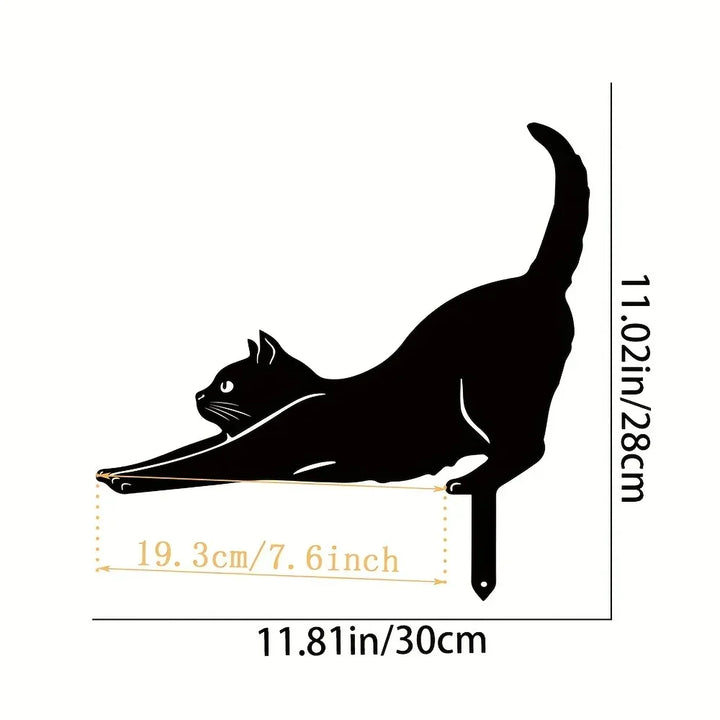 Charming Cat Family Garden Stakes – Decorative Cute Cat Silhouette,