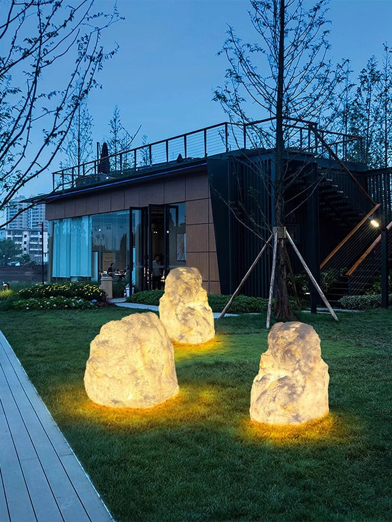 Luminous Stone Lamp Lawn Solar LED Outdoor Lighting Non Solar Lamp Outdoor Garden Decoration Outdoor Garden Light
