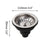 KEMAIDI Kitchen Sink Drain Strainer Stainless Steel Pop Up Sink Stopper Anti-Clogging Sink Food Catcher Basket Odor Filter Sink