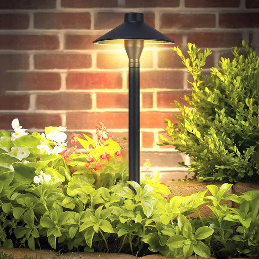 Waterproof Mushroom LED Lawn Light Outdoor Landscape Pathway Post Lamps With insert Aluminum Villa Pole Pillar Lamps