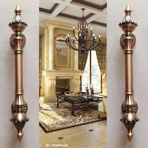 1pcs High Quality European Villa Hotel Entrance Gate Door Handle Glass KTV/hotel Wood Door Handles  Furniture Hardware .