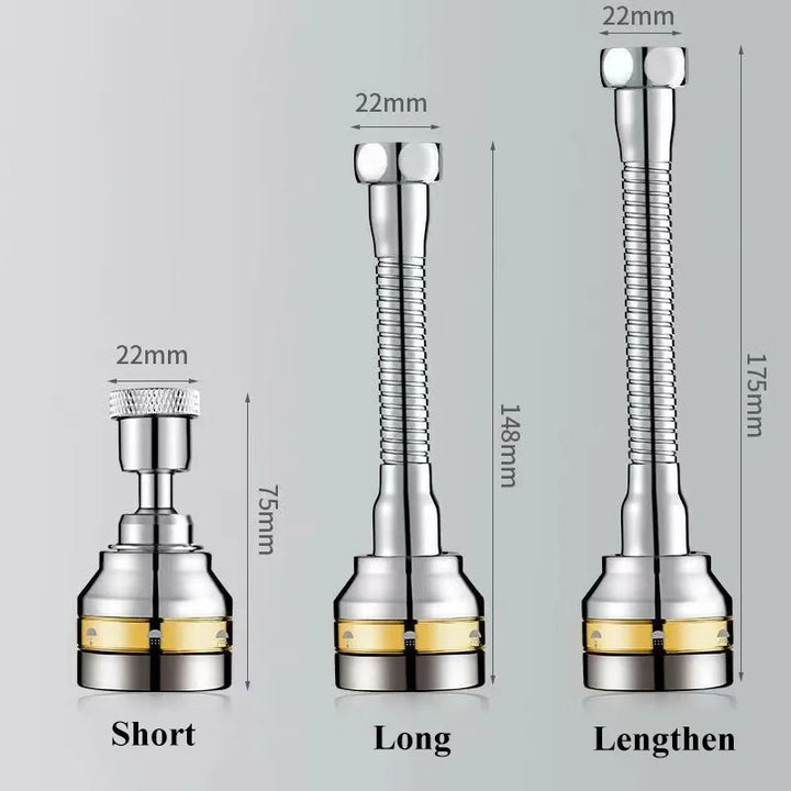 Faucet Splash-proof Gold Edge Half-copper Universal Extension Tube Kitchen Extension Shower Bubbler Booster Water Nozzle