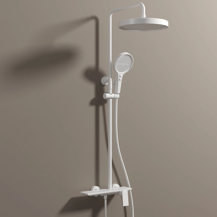 Hot Cold Piano Bathroom Shower System Set Brushed Rose Gold Waterfall Bathroom Faucet Rainfall Piano Bathroom Shower Set