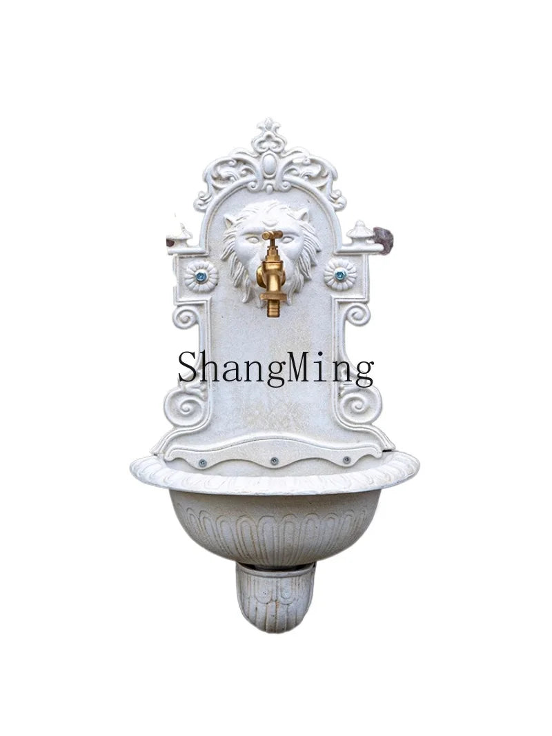 LXY high-grade cast iron sink garden courtyard wash basin courtyard pool decorative wall decoration
