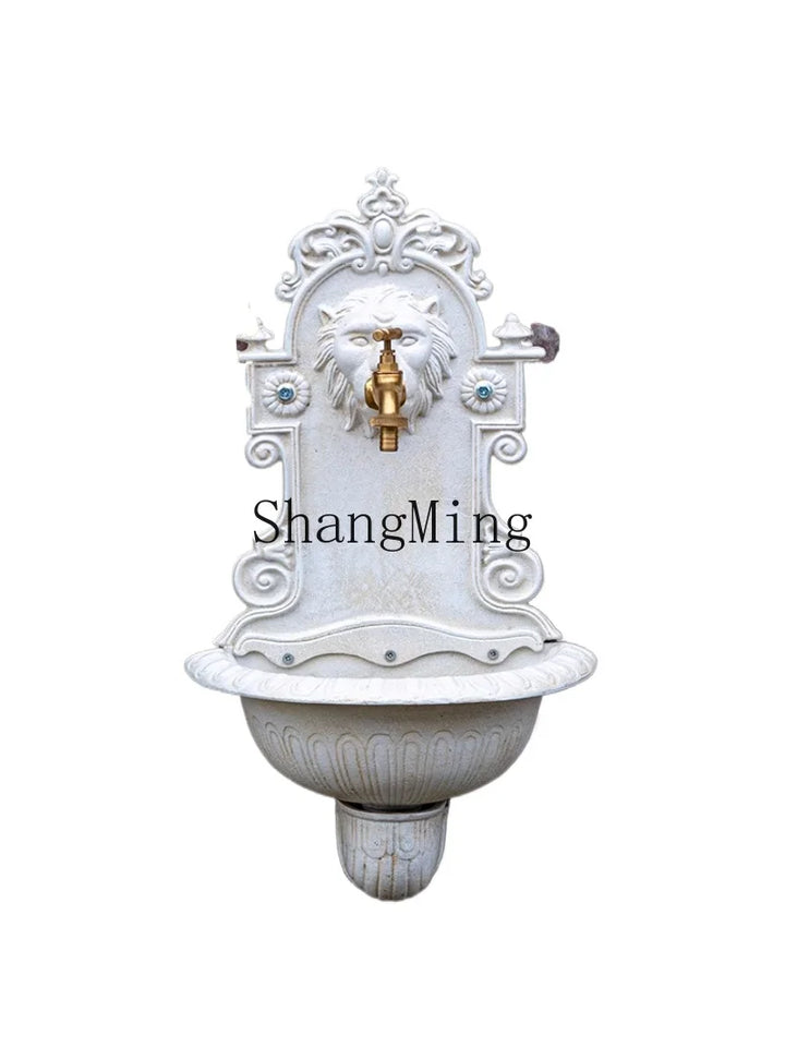 LXY high-grade cast iron sink garden courtyard wash basin courtyard pool decorative wall decoration