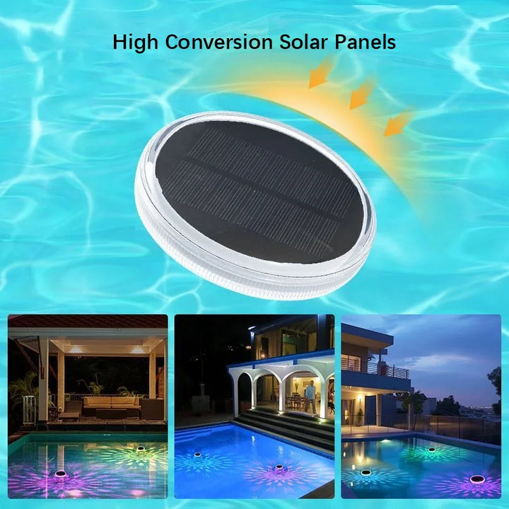 Solar Floating Pool Light Intelligent Auto On&Off 6Color Changing Modes Holiday & Celebration Light Settings Enhances Cozy