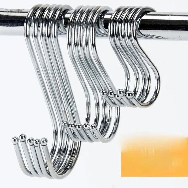 New Multi Functional S-shaped Hook Strong Metal Hooks For Wardrobe Behind Door Sturdy Storage Hooking Household Kitchen Bathroom