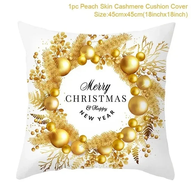Christmas Themed Pillowcases Car Accessories Office Santa Claus Guest Sofa Home Pillowcases