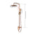 JIENI Luxury Rose Golden Shower Faucet Set Solid Brass Handle Bathroom Bathtub Mixer Rainfall Hand Shower & Spray Shower Facuet