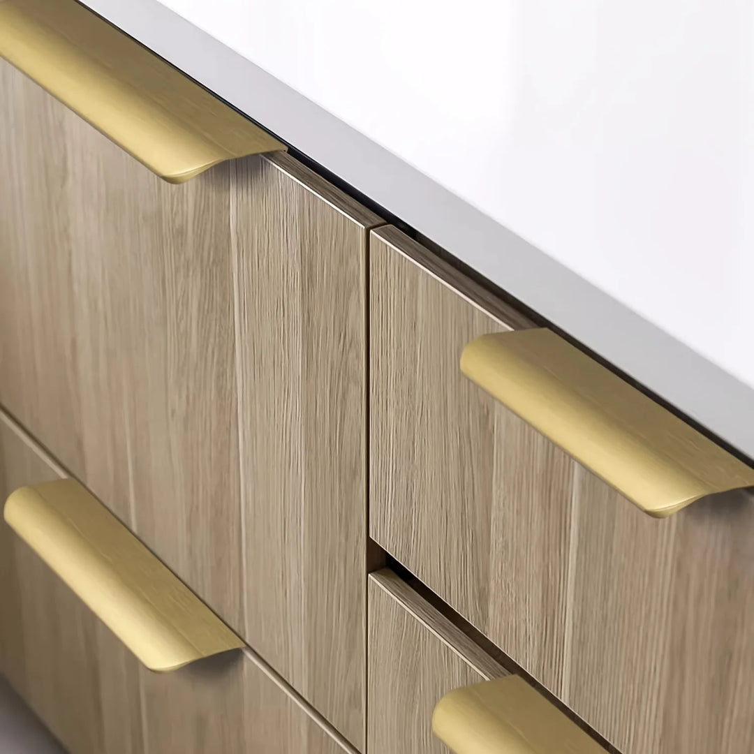 Hidden Handles for Furniture Kitchen Cabinet Handles Wardrobe Cupboard Drawer Knobs Aluminum Alloy Furniture Handles Hardware