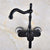 Black Oil Rubbed Bronze Bathroom Kitchen Sink Faucet Mixer Tap Swivel Spout Wall Mounted Single Handle mnf841