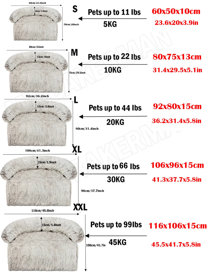 Pet Bed Sofa For Dog Bed Warm Nest Washable Soft Furniture Protector Mat Cat Blanket Large Dogs Sofa Bed