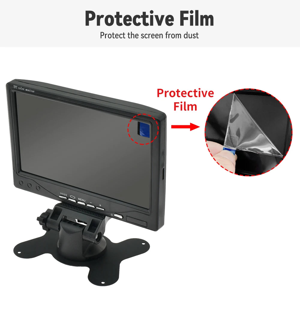 Backup Camera 7" HD TFT LCD Vehicle Rear View Monitor Waterproof Back Up Camera Night Vision for Truck RV