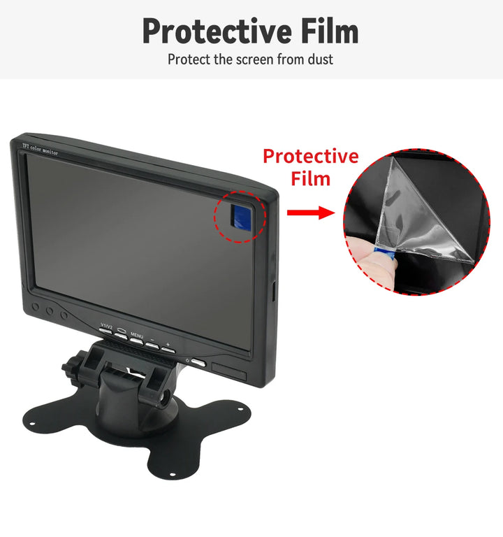 Backup Camera 7" HD TFT LCD Vehicle Rear View Monitor Waterproof Back Up Camera Night Vision for Truck RV
