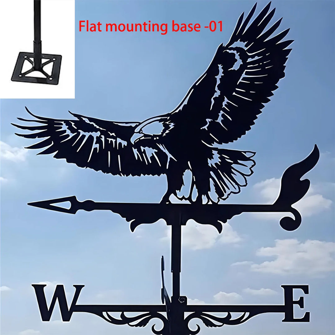 Weather Vane Metal Weathervanes Wind Direction Indicators, Metal Wind Vanes Signs for Roof Mount, Farmhouse Courtyard Decoration