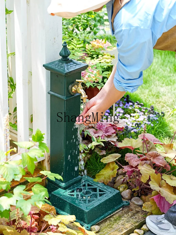 LXY high-grade cast iron sink garden courtyard wash basin courtyard pool decorative wall decoration