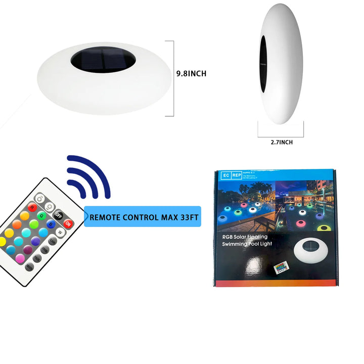 Solar Water Floating Light Pool Light Outdoor Waterproof Lawn Light Colorful LED Water Surface Floating Light