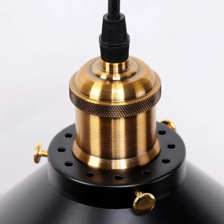 JOYINLED Industrial Chandelier Vintage Retro Black Pendant Light Shade Loft Iron Umbrella Kitchen Bar Hanging Ceiling Light