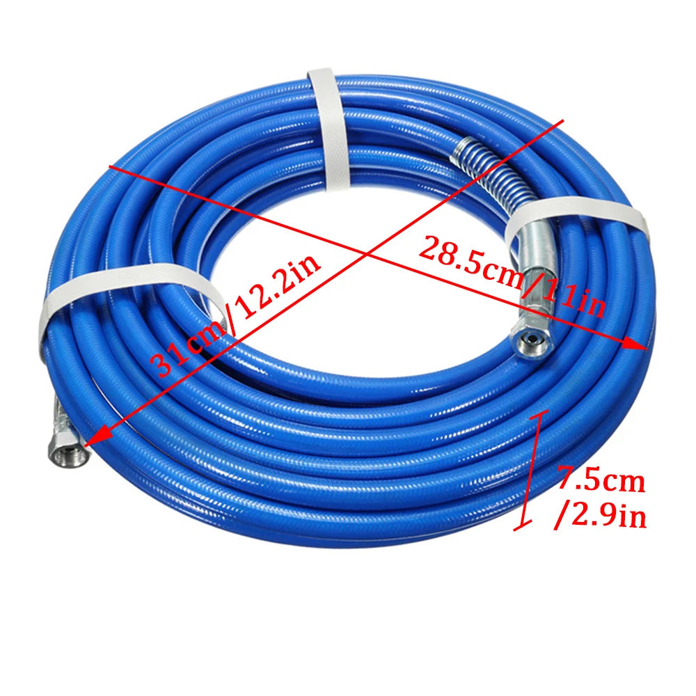 7.5/10/13/15M High Pressure Cleaner Pipe 5000psi Airless Sprayer Paint Hose with Nozzle Spray Gun Water Cleaning Hose Tool