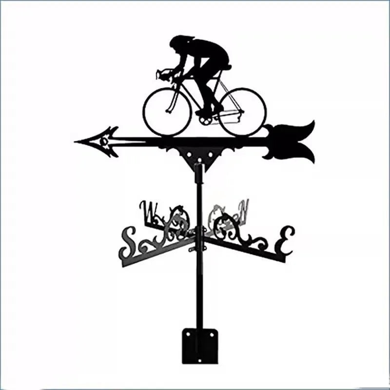 Metal Weathervane,Witch Iron Weather Vane,Sea Rover Wind Direction Indicator,Garden Outdoor Roof Decoration,