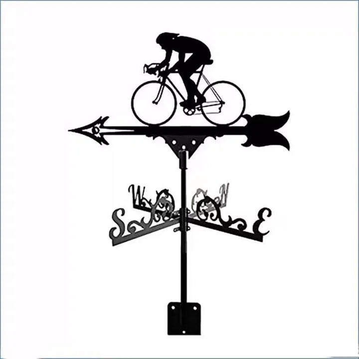 Metal Weathervane,Witch Iron Weather Vane,Sea Rover Wind Direction Indicator,Garden Outdoor Roof Decoration,