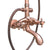 Antique Red Copper Wall Mounted Bathroom 8" inch Round Rain Shower Faucet Set Dual Cross Handle Tub Mixer Tap arg501