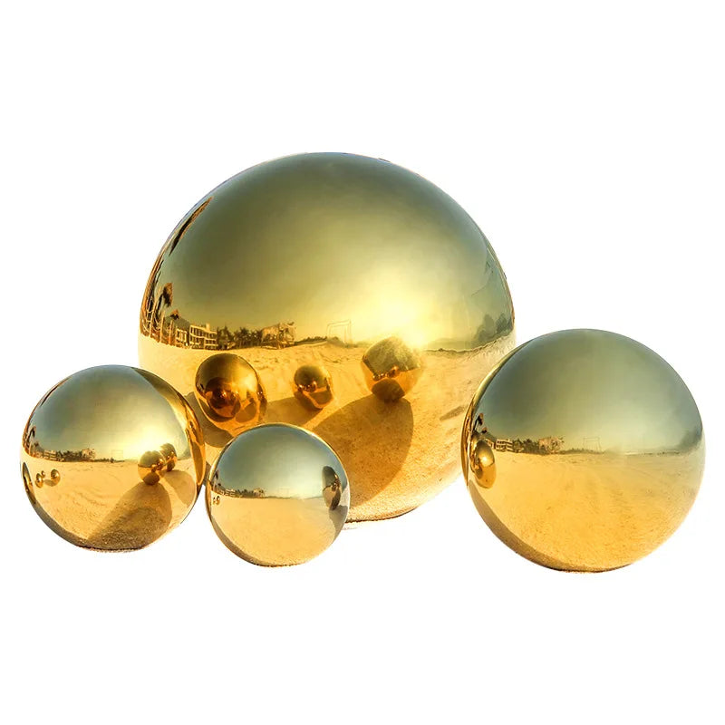 Stainless steel garden gold decorative hollow ball D63mm-550mm seamless boutique ball hanging ornaments ball