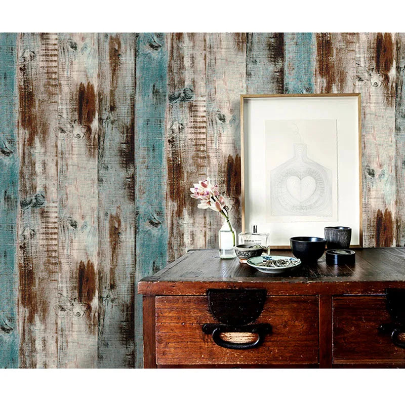 Self Adhesive Vintage Wood Grain Wallpapers Roll PVC Retro Contact Paper for Walls Desk Kitchen Cabinets Countertops Waterproof