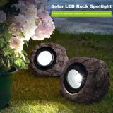 Solar Powered Outdoor Rock Lights Outdoor Lighting Courtyard Imitation Stone Landscape Lamp Waterproof Resin Stone Solar Lamp