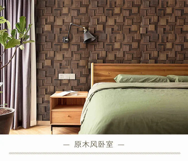 North America imported black walnut log solid wood large square mosaic