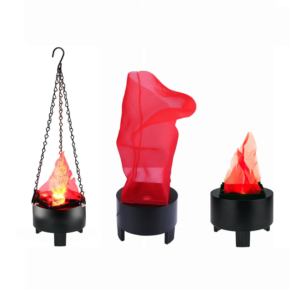 Led Fake Flame Lamp Mini 3D Flickering Fire Flame Light Electronic Night Light EU/US/UK/AU Plug  Indoor Decoration for Halloween