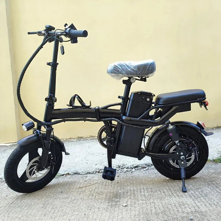 400W power electric bicycle, 14-inch foldable urban fashionable transportation E-Bike, 48V 30AH super large capacity battery