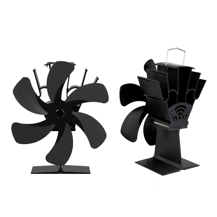 6 Blades Fireplace Fan Heat Powered Stove Fan Log Wood Burner Eco Quiet Fire Wood Heater Home Oven Fan Efficient Heat Distribute