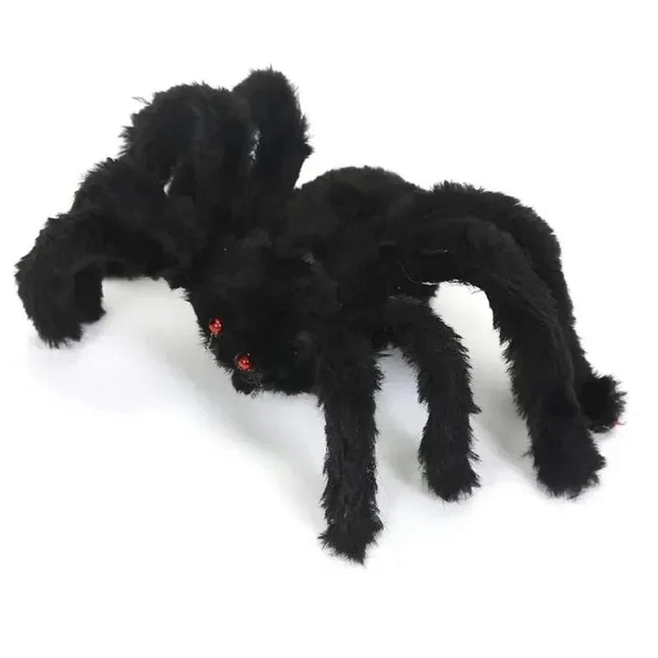 Halloween Big Plush Spider Horror Halloween Decoration Party Prop Outdoor Giant Spider Decor 30-200cm Chamber Prank Black Spider