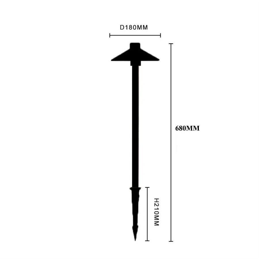 Waterproof Mushroom LED Lawn Light Outdoor Landscape Pathway Post Lamps With insert Aluminum Villa Pole Pillar Lamps