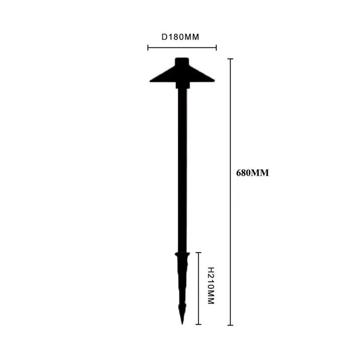 Waterproof Mushroom LED Lawn Light Outdoor Landscape Pathway Post Lamps With insert Aluminum Villa Pole Pillar Lamps