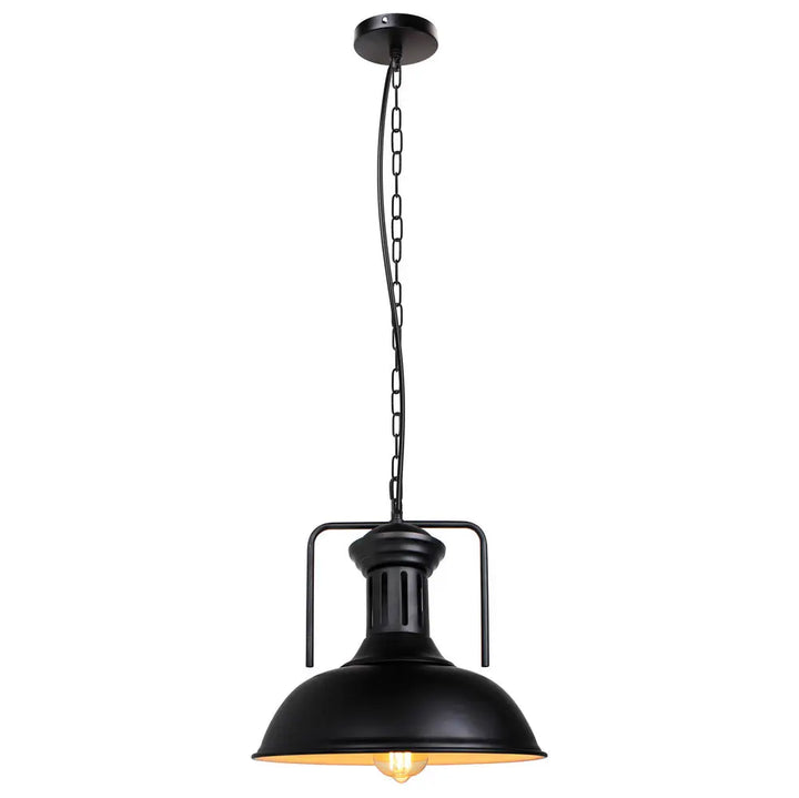 Vintage Bronze Black Metal Hanging Lamp Shade Edison Pendant Light Industrial Lamp