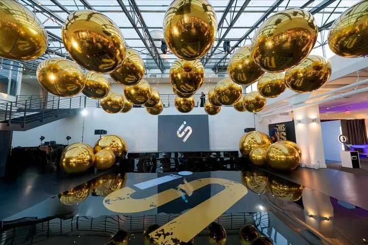 Inflatable Mirror Ball Set - Giant Sealed Shiny Reusable Balls for Wedding, Outdoor Pool Party & Nightclub Decor