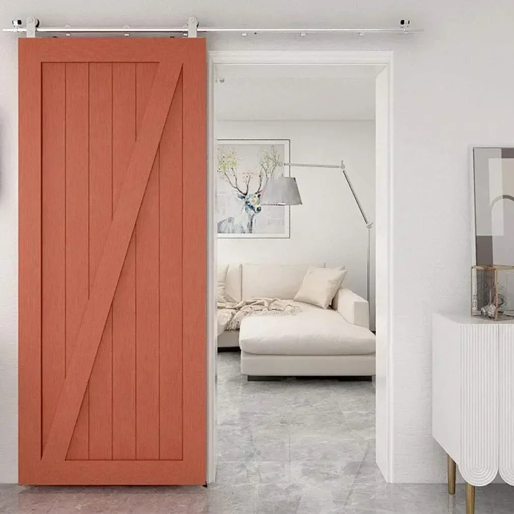 4-16 ft Sliding Barn Door for Single Door, Hardware, Stainless Steel, T Shape Hanger Kit, Smoothly and Silently