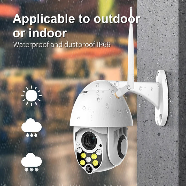 YCC365 Plus WIFI Camera Wireless Outdoor IP Security Protection Two Way Audio 1080P PTZ Tilt Speed Dome Surveillance CCTV Camera