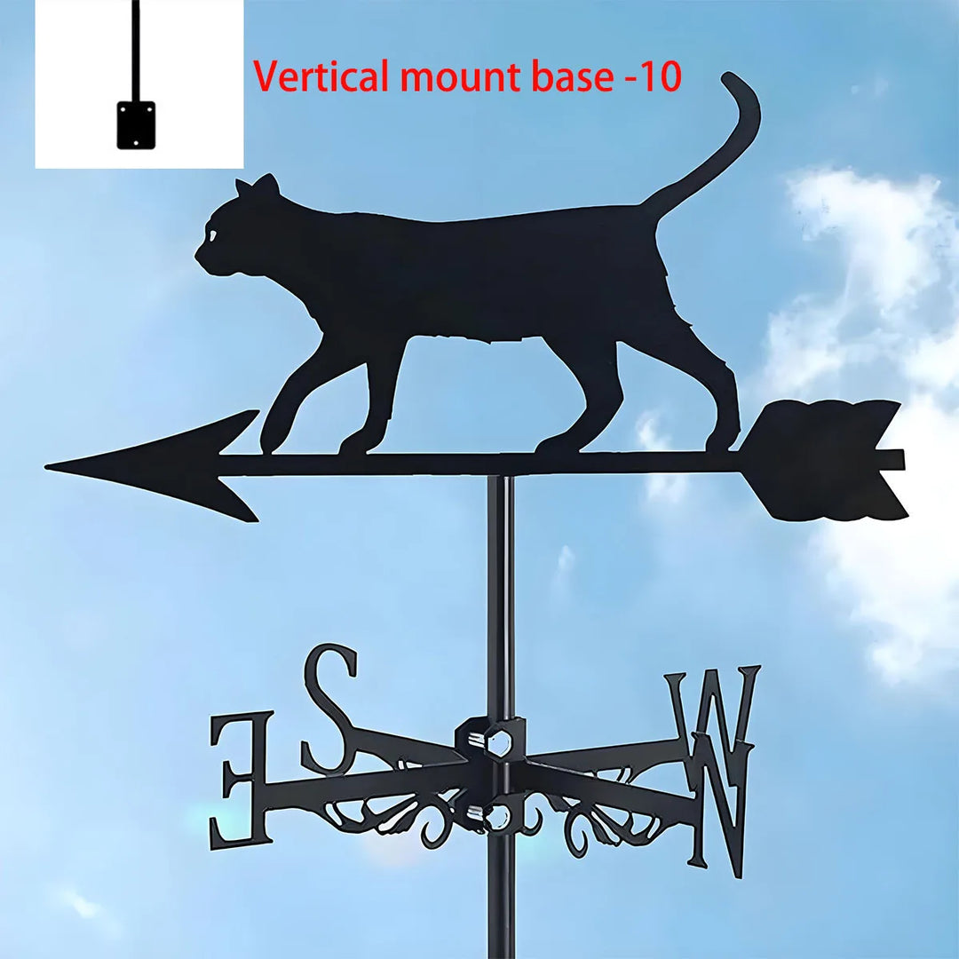Weather Vane Metal Weathervanes Wind Direction Indicators, Metal Wind Vanes Signs for Roof Mount, Farmhouse Courtyard Decoration