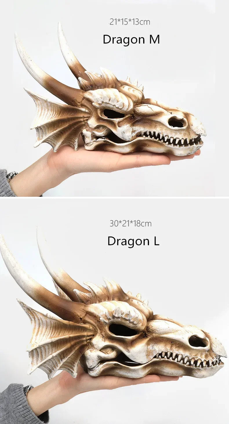 Fossil Statue of Erathia Dragon Elder Skull Fossil Statue for Medieval Dragon Age Fans Game of Thrones Dungeon and Dragon lovers
