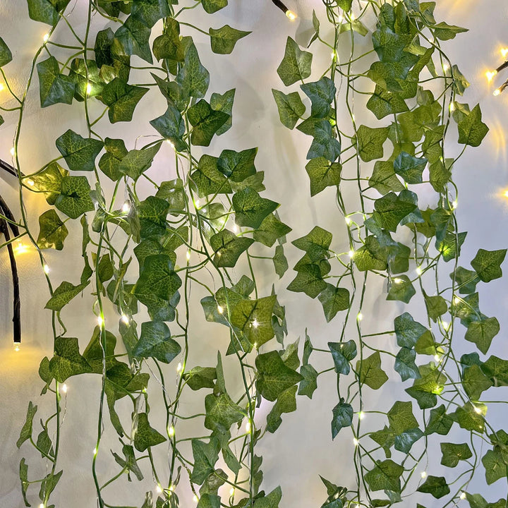 Flower Green Leaf String Lights USB And Battery Powered Ivy Vine Fairy Lights Garland