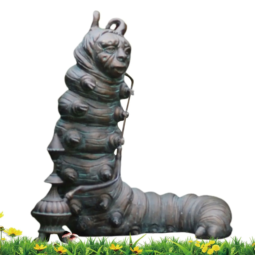 New Alice In Wonderland Garden Statue Caterpillar Rabbit Cheshire Cat Sculpture Resin Crafts Indoor Outdoor