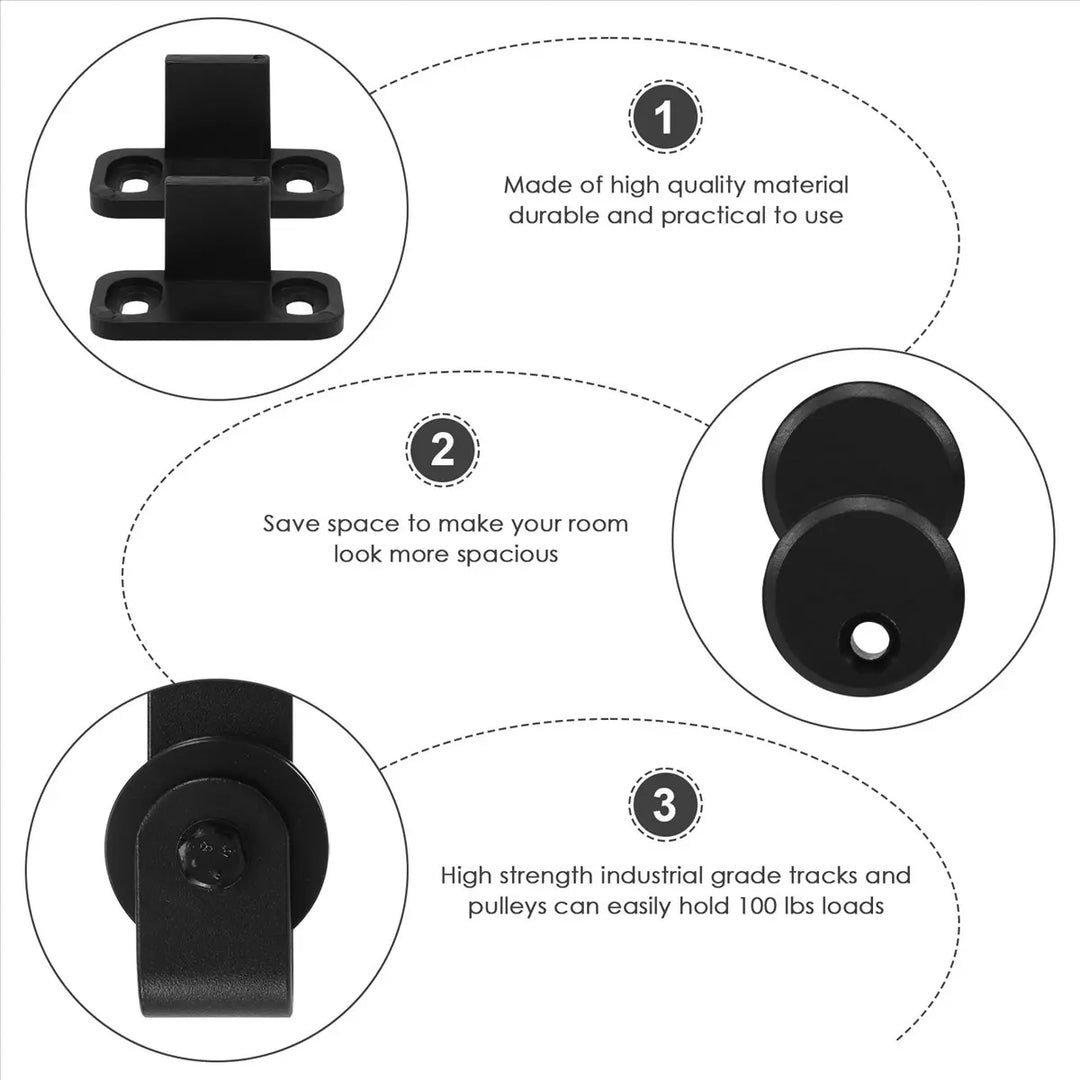 Cabinet Sliding Barn Door Hardware Kit Super Mini Sliding Door  Kit Top Mount Hanger Track Closet