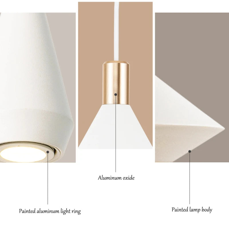 Nordic Black White Pendant Lights Lamp Chevet Hanglamp Salon Plafond Chandeliers