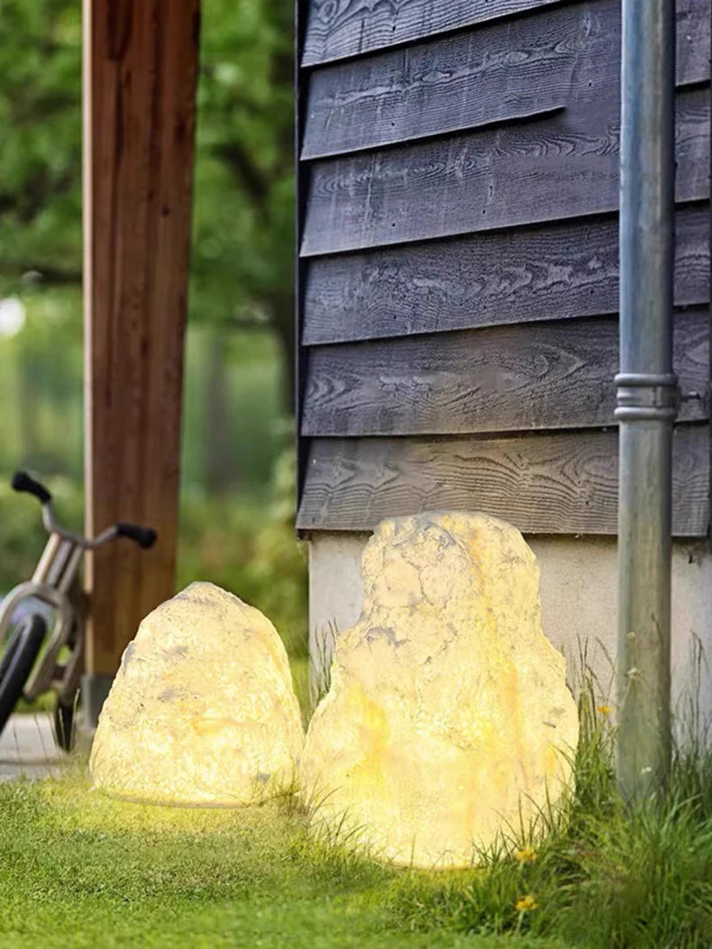 Luminous Stone Lamp Lawn Solar LED Outdoor Lighting Non Solar Lamp Outdoor Garden Decoration Outdoor Garden Light