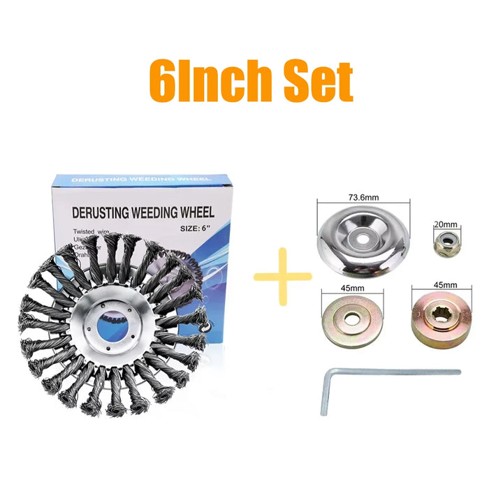 6/8/10 Inc Steel Grasss Trimmer Head Brushcutter Wire Debroussailleuse Weed Brush Blade for Garden Lawnmover Power Tool