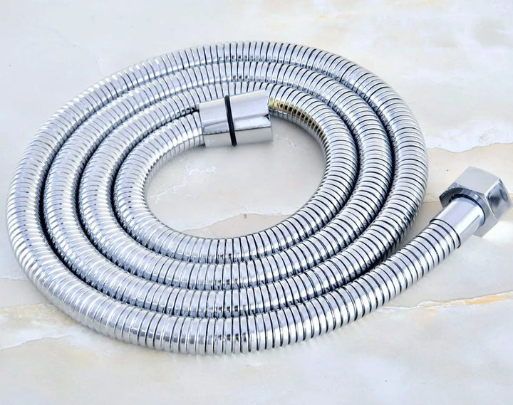 Polished Chrome Brass Bathroom Telephone Shape Hand Spray Handheld Shower head & 1.5m Shower Hose & Wall Bracket Lzh350