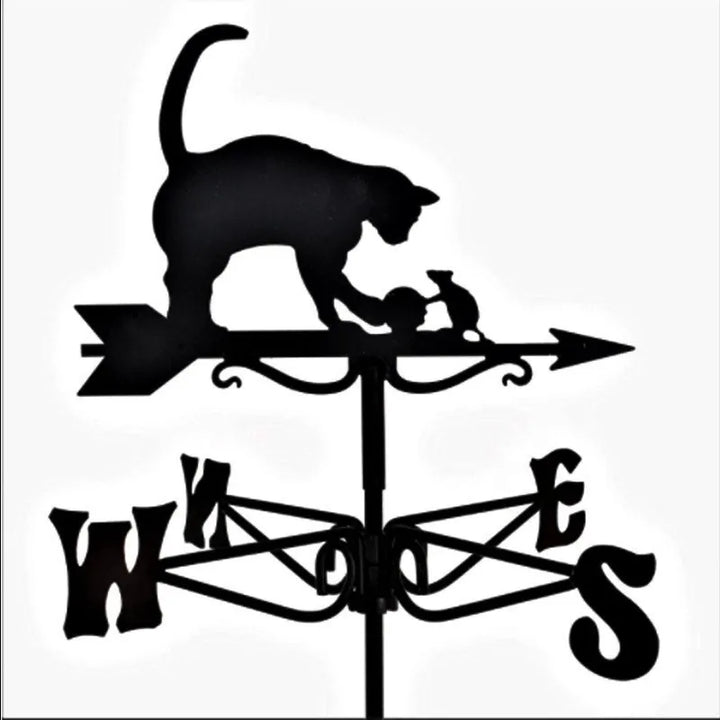 Metal Weathervane,Witch Iron Weather Vane,Sea Rover Wind Direction Indicator,Garden Outdoor Roof Decoration,